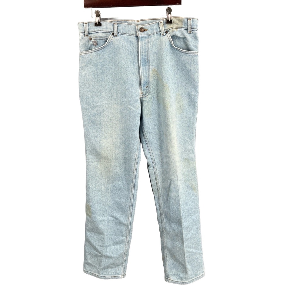 VTG Levis Mens Silver Metal 550 Jeans Light Wash‎ US Made 90s Size W36 L30